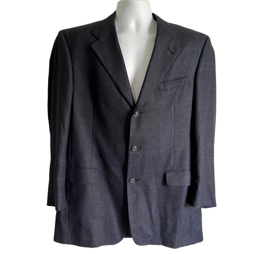 Hart Schaffner Marx 3 Button Sport Coat Jacket Blazer 42L
